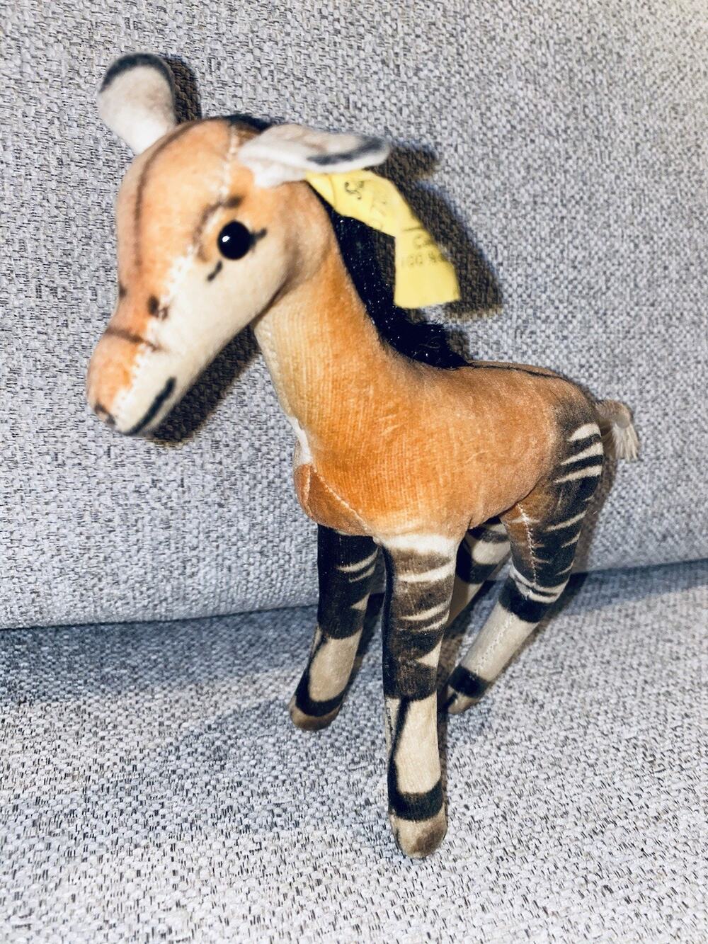 Original Vintage 6” Steiff Okapi German Okapi Steiff Okapi Made In Germany Doll